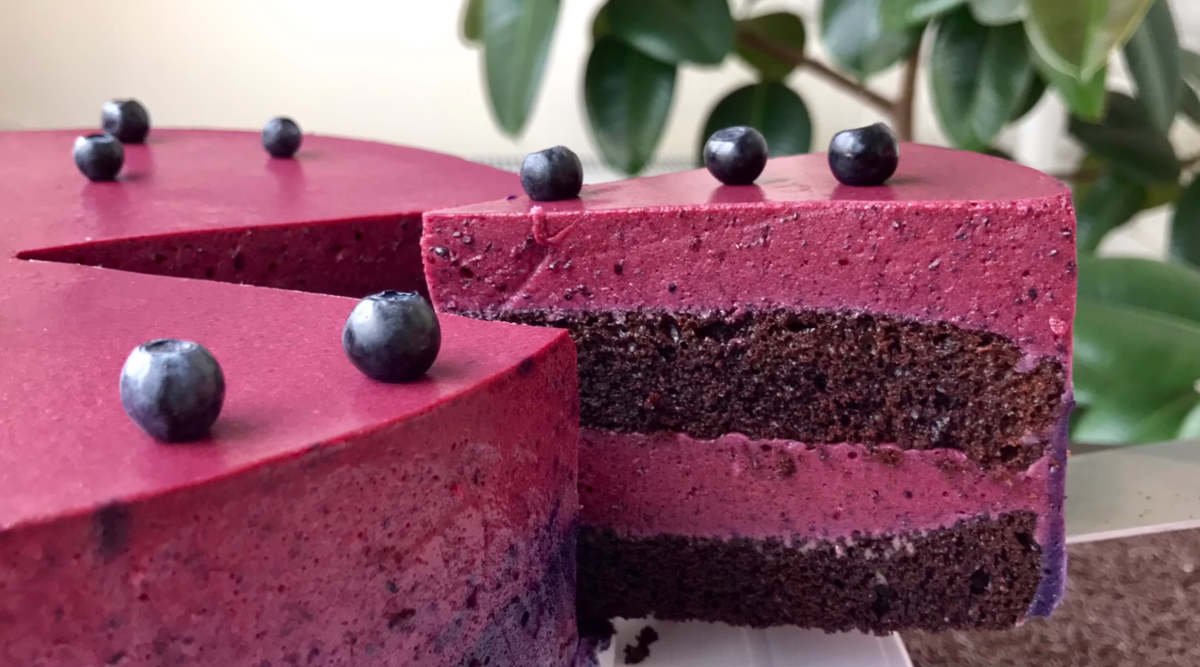 Blueberry Mousse Cake