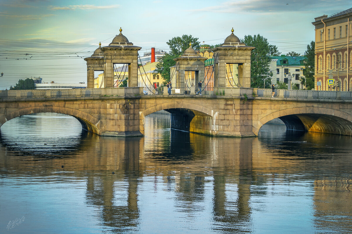 Желтый мост в санкт петербурге фото