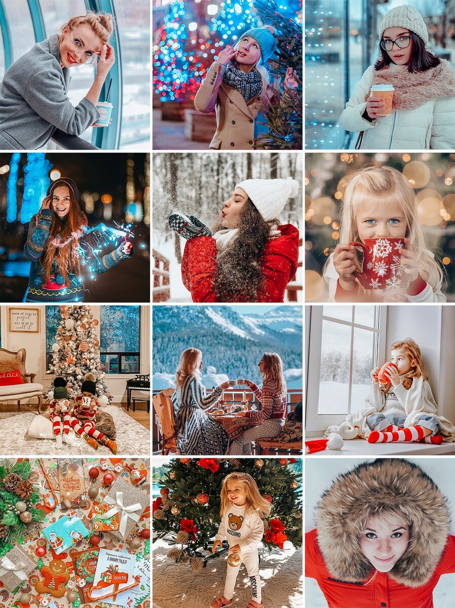 MAGIC WINTER - МАГИЧЕСКАЯ ЗИМА 14 CHRISTMAS LIGHTROOM PRESETS. ЗИМНИЕ ПРЕСЕТЫ.