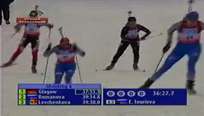 ЧМ 2008. Эстерсунд. Индивидуальная гонка. Снежинки. Победа Екатерины Юрьевой.