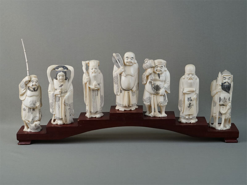 Ситифукудзин. Семь богов удачи. Ситифукудзин семь богов счастья. Ситифукудзин семь богов счастья. Нэцкэ 7 богов счастья.