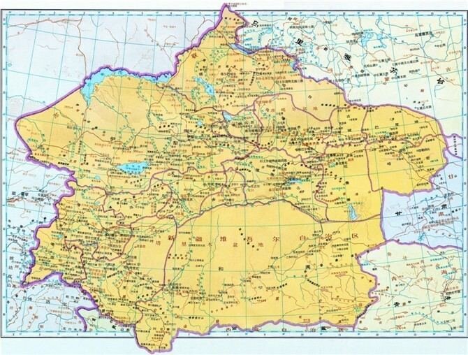 Карта Джунгарского ханства