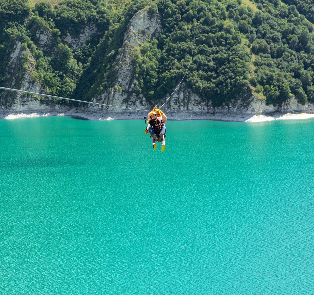 Зип-лайн над озером Кезеной-Ам, август 2018 г.