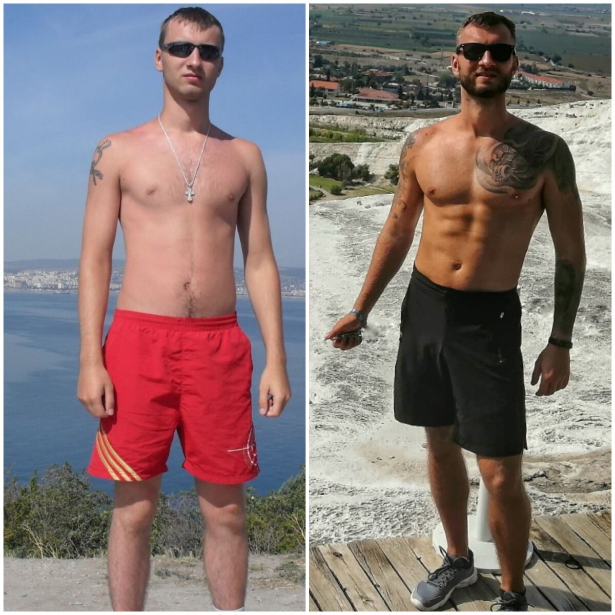 Турция 21 год - 72 кг и Турция 31 год - 82 кг. 10 лет, 10 кг. Но они пошли мне на пользу.