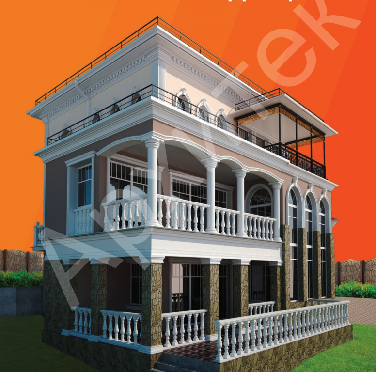 Пример архитектуры частного дома