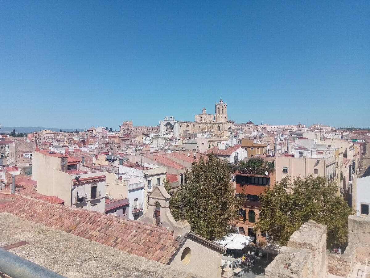 Вид на старый город и собор с римской башни