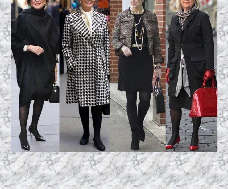 Черные колготки: деталь, которая делает ноги стройными