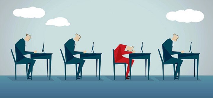 Уставший сотрудник