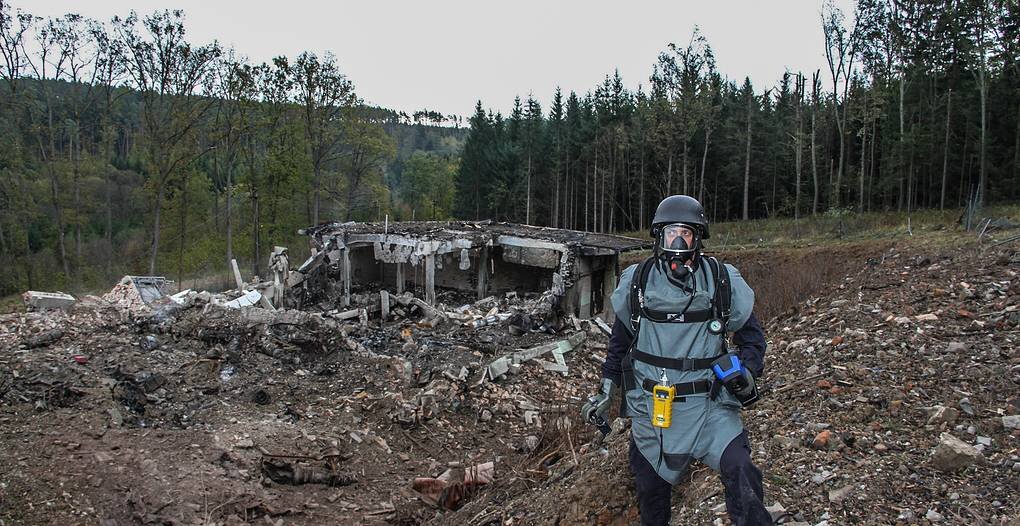 Фото: последствия взрыва в Врбетице