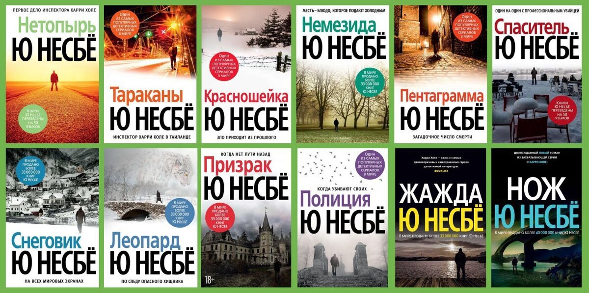 Книги Ю Несбе по порядку (серия про Харри Холле и не только)