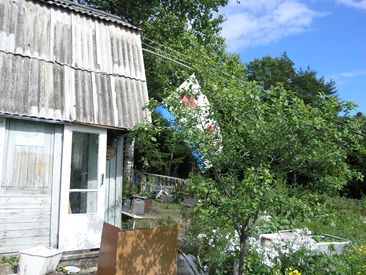 Поднятие флага на даче. 2007 год