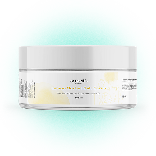 
купить300 руб.Соляной скраб с кокосовым и лимонным маслами, SensefulЗа счет частичек соли скраб ощущается жестко, тем, у кого чувствительная кожа, будет больно. Мне же, наоборот, нравится эта легкая грубость. Присутствует ненавязчивый аромат лимона, он здесь очень в тему и добавляет запах свежести коже.    
 После использования она очень мягкая и гладкая, а если не полениться и использовать дополнительно увлажняющий крем — результат просто бомба. Кстати, тем, кто использует бритву, рекомендую перед эпиляцией именно этот скраб — после него ни одного вросшего волоска.