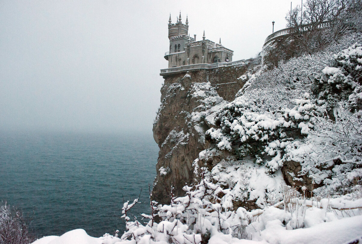 Пейзажи зимней Алушты