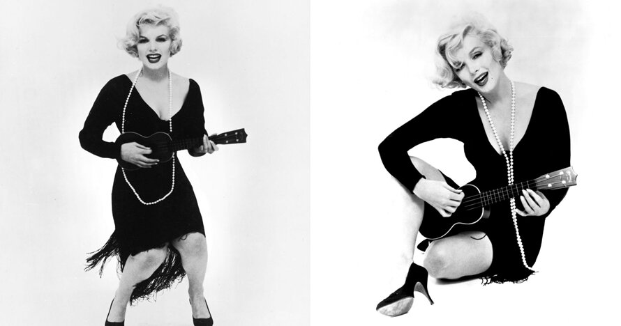 Мэрилин Монро и ее укулеле.
