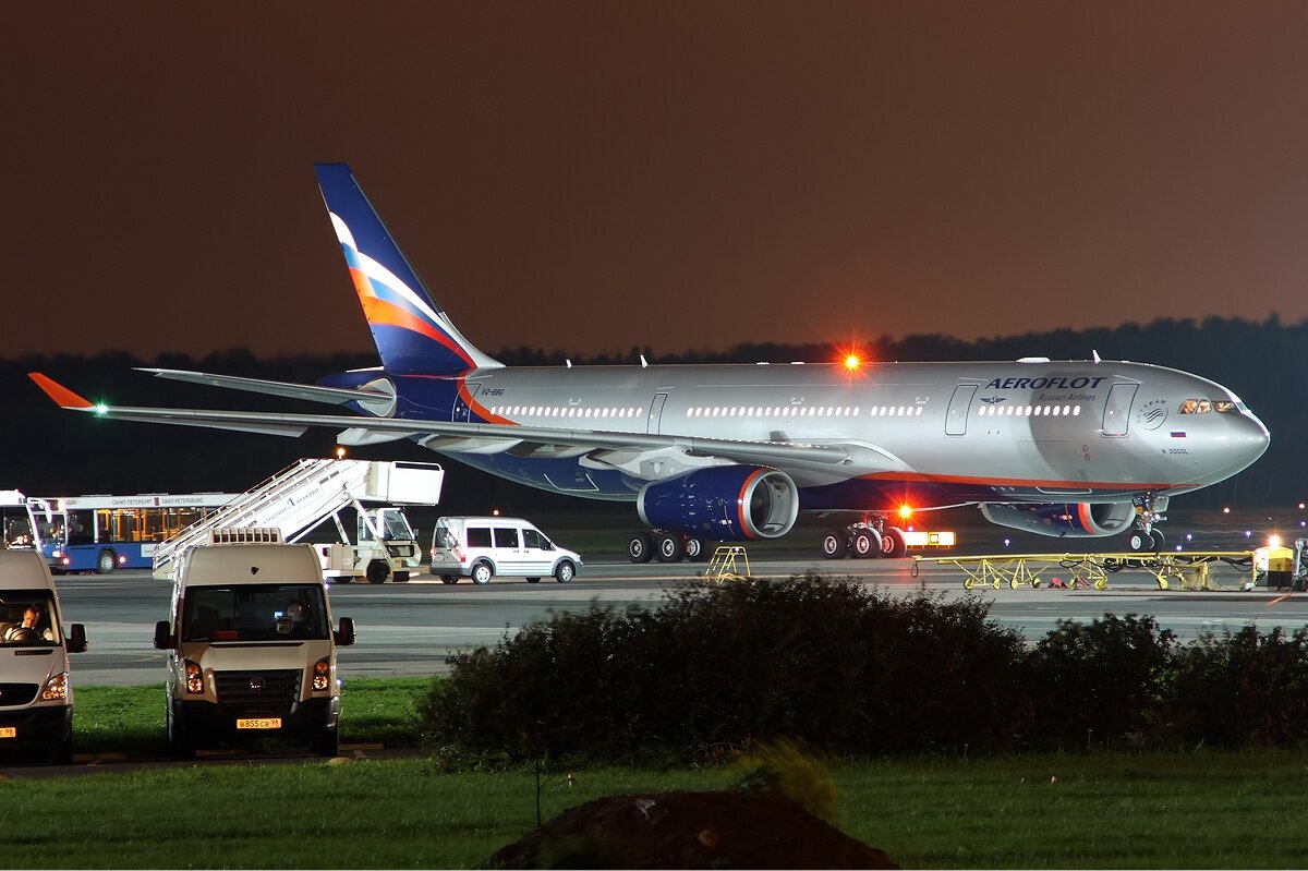 Airbus A330 авиакомпании "Аэрофлот". Фото взято из открытых источников, с правом на использование