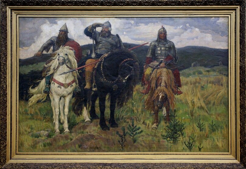 Картина Виктора Васнецова. Васнецов работал над картиной около двадцати лет. 23 апреля 1898 года она была закончена и вскоре куплена П. М. Третьяковым для своей галереи.