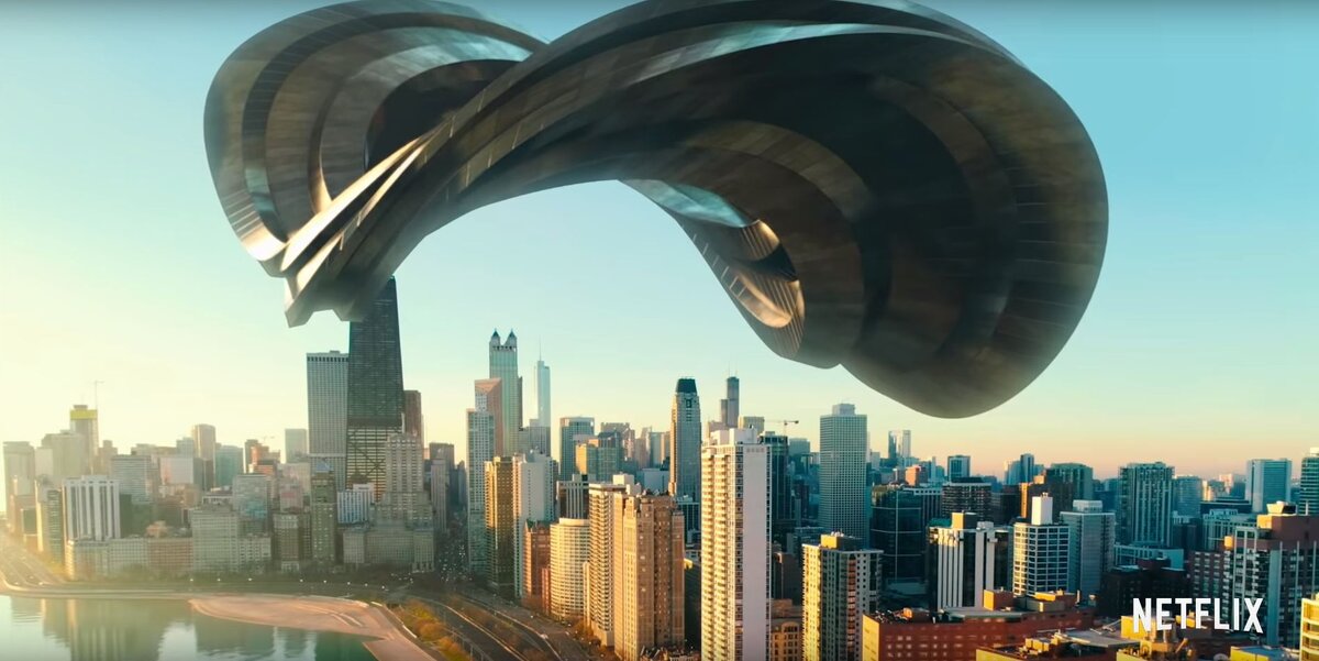 Как летает такая штуковина, полагаю, нам не объяснят. Кадр из трейлера.