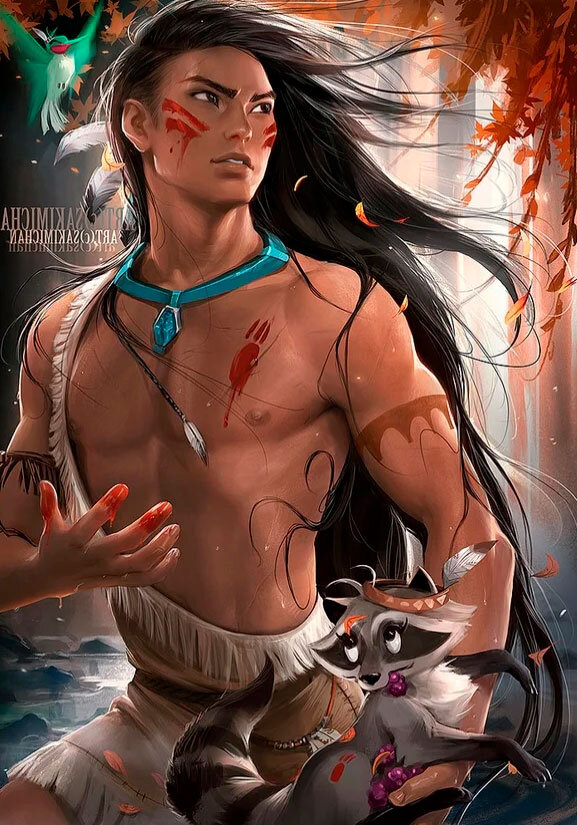 Какой у енота женственный взгляд - Покахонтас