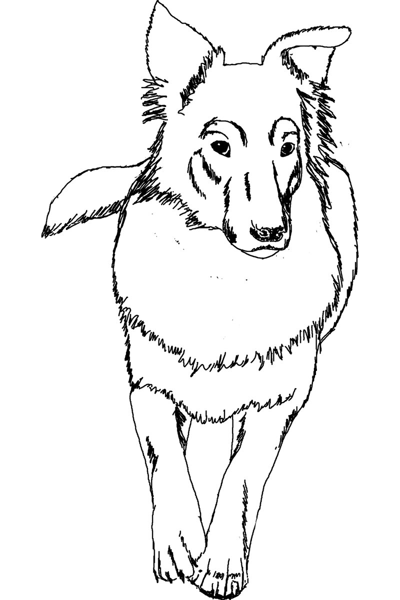 Раскраска "Кристя отдыхает". Честно старалась сделать лайнарт (рисунок простыми линиями), но, по-моему, сама Кристя оказалась против. Пришлось добавить теней.