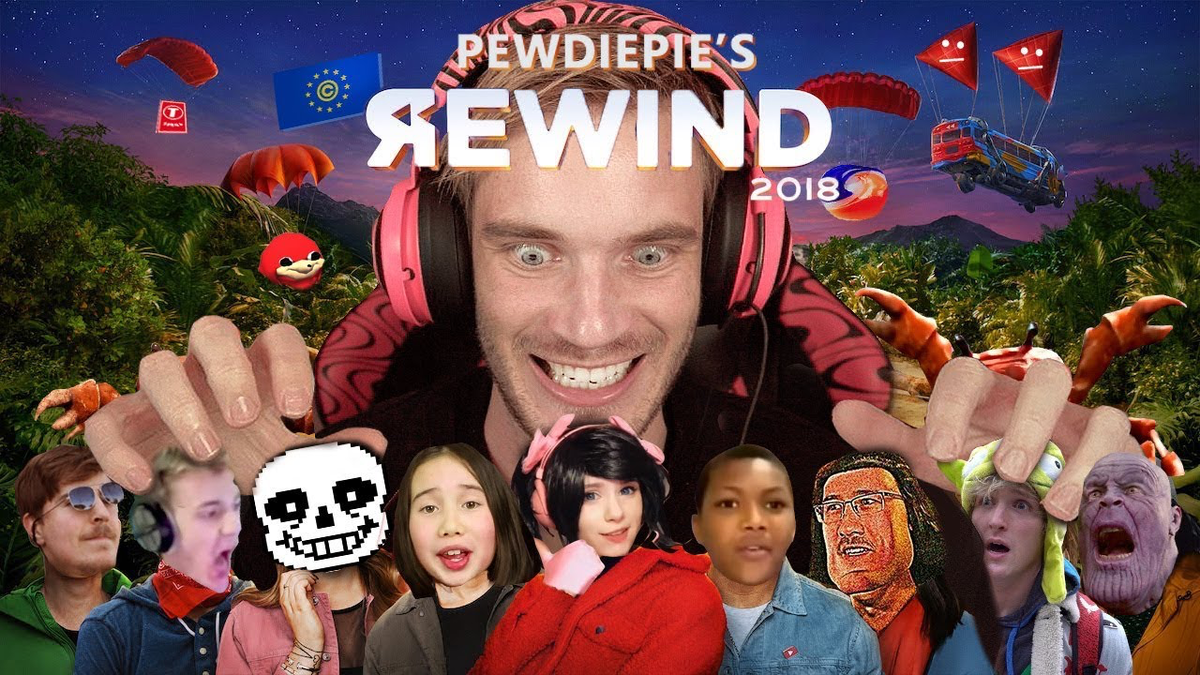 обложка видео PewDiePie “YouTube Rewind 2018 but it’s actually good”