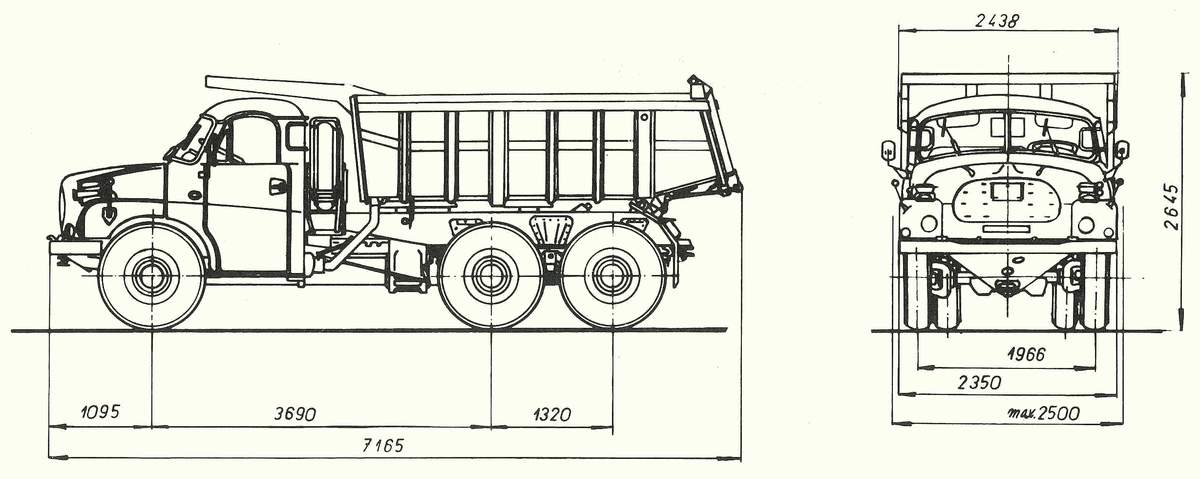 Самосвал на базе Tatra T148