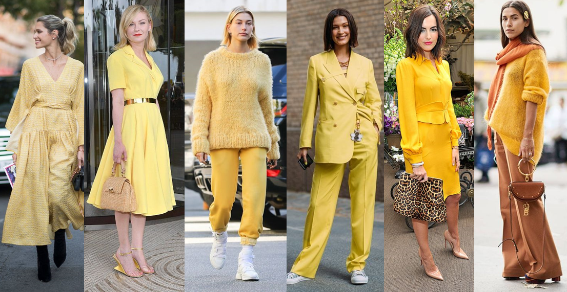 блондинки обычно выбирают светлые оттенки, в то время как брюнетки предпочитают насыщенные цвета. Коллаж автора, фото vogue.com, whowhatwear.com, pinterest.com, popsugar.com