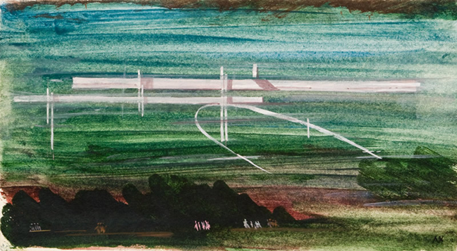 Лазарь Хидекель. Города будущего. Надземный город. 1927 год [космизм]