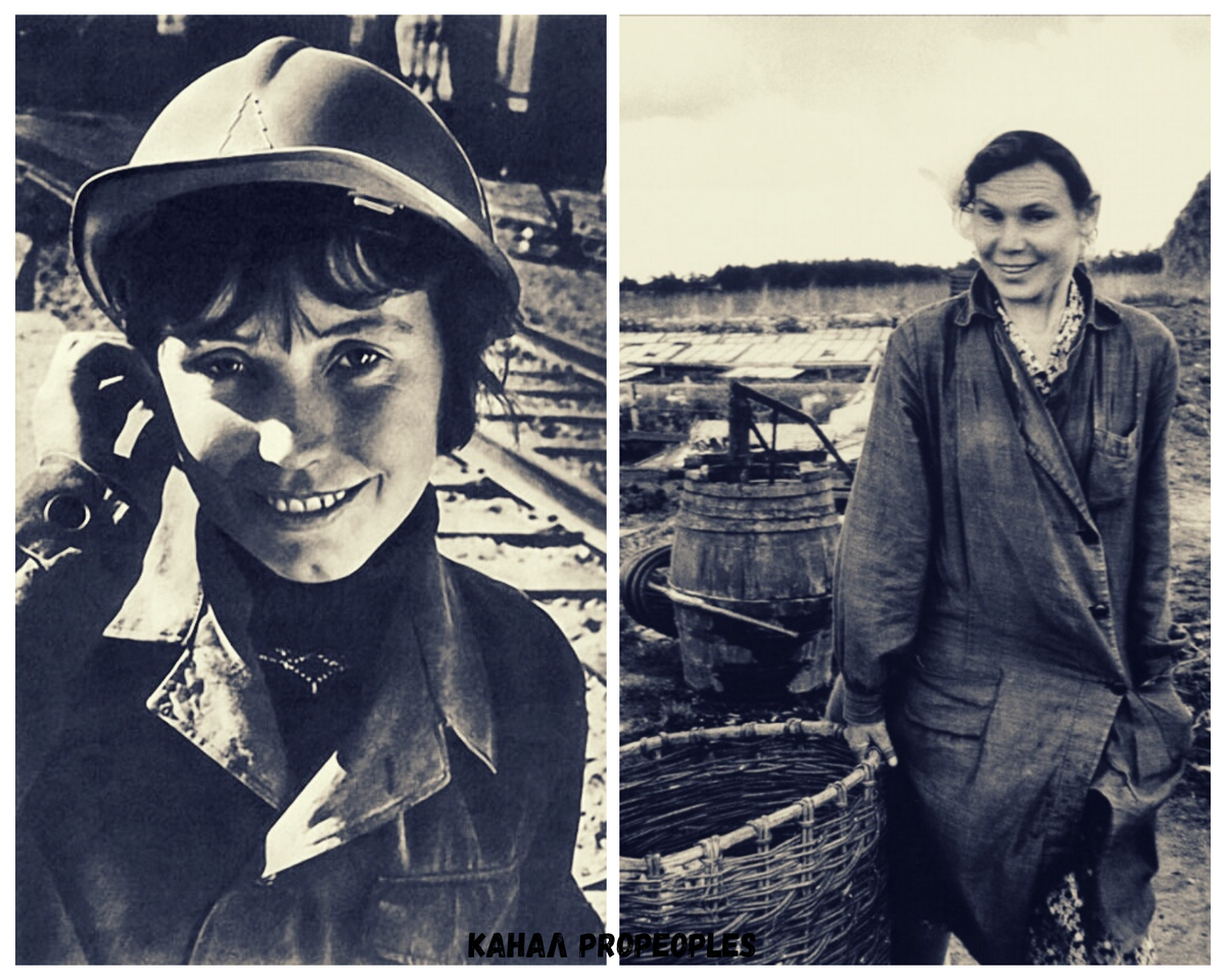 Трудолюбивые советские женщины. Коллаж автора.