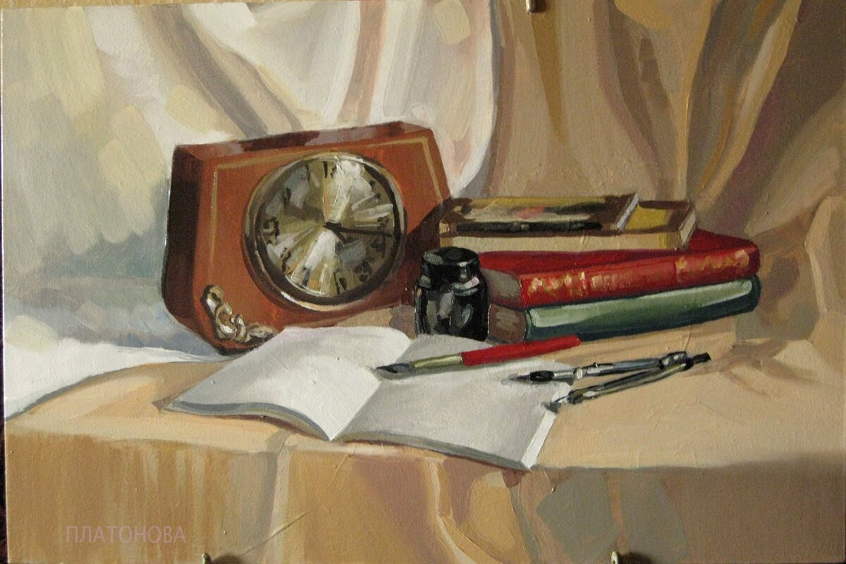 Автор картины Платонова Елизавета. Работа написана на холсте натянутом на деревянный подрамник масляными красками, 40х60 см.