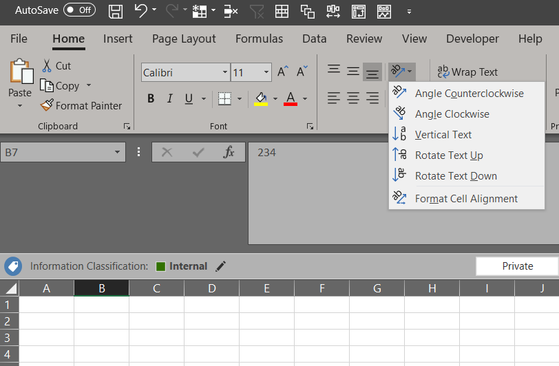 Как сделать вертикальный текст в Excel