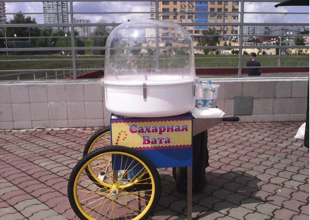 Мобильный аппарат для приготовления сладкой ваты