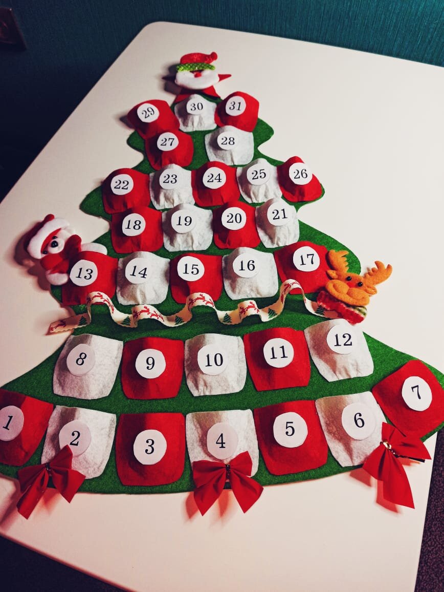 Ёлка из фетра. Адвент календарь своими руками.