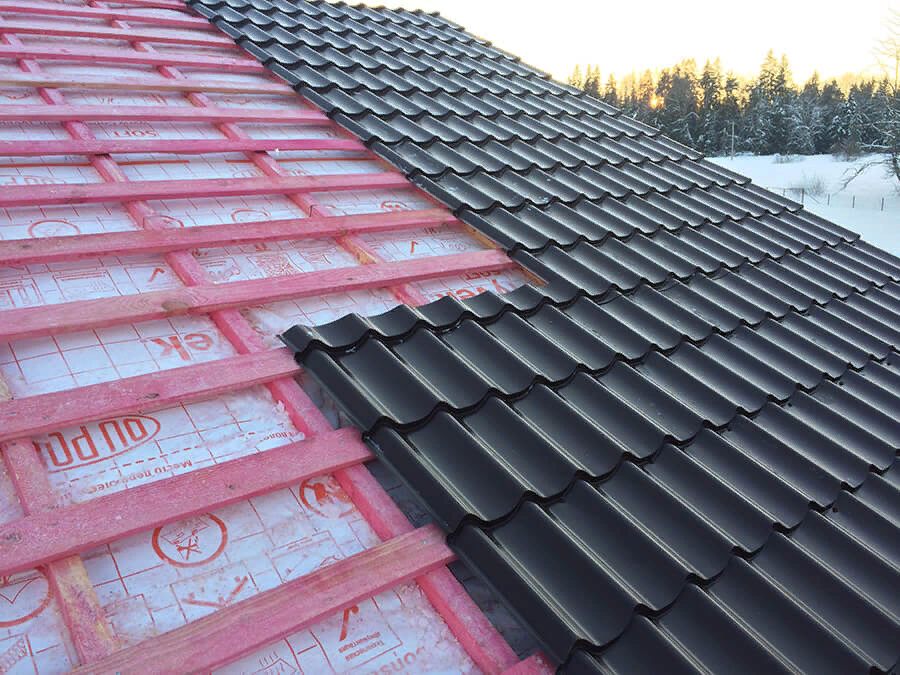 Монтаж кровли зимой