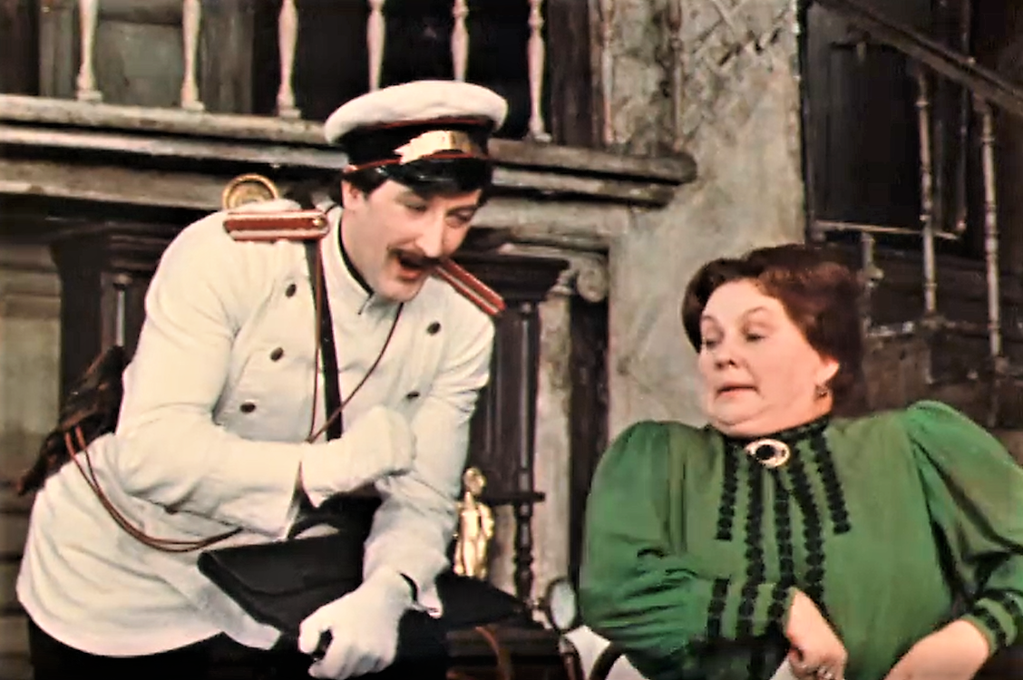 Кадр из фильма-спектакля "Фальшивая монета" (1975)
