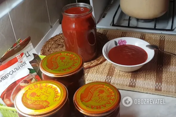 Домашний соус из слив и помидоров