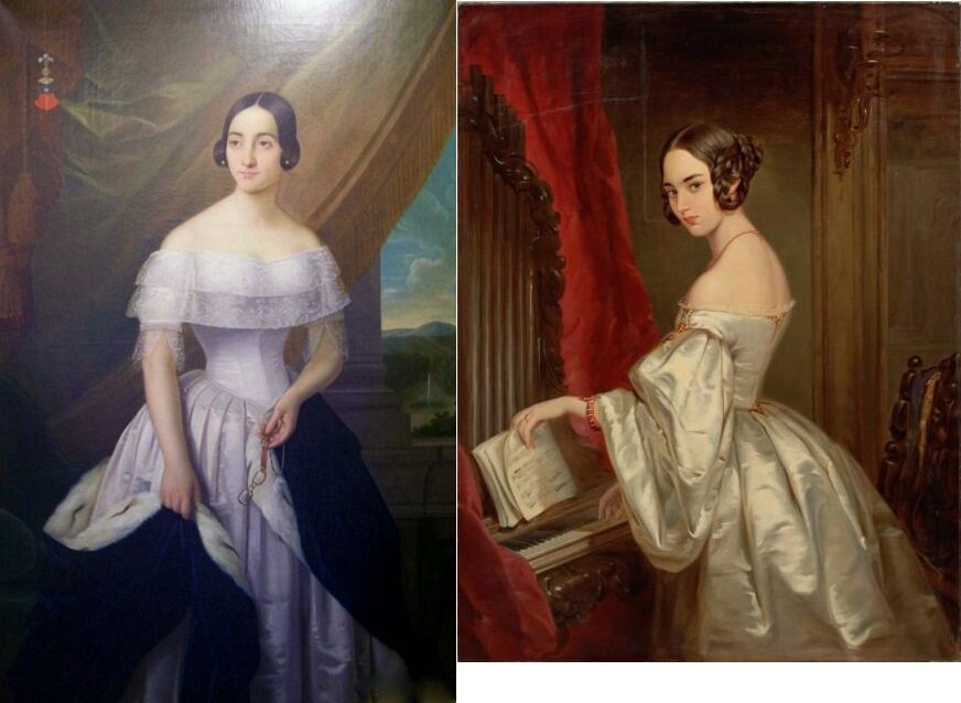 Е.Н.Гончарова (слева) и М.И.Барятинская