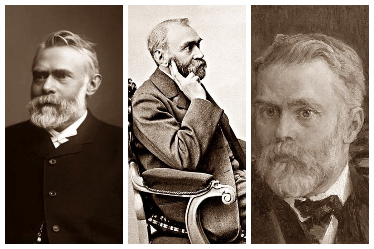 Людвиг, Альфред и Эммануэль Людвигович Нобели. Фото: wikipedia.org 