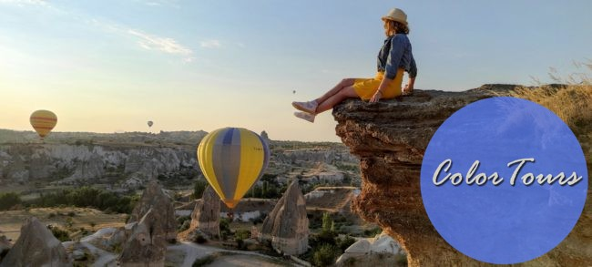 Вид на летающие воздушные шары на смотровой площадке в Гёреме. Фото из личного архива