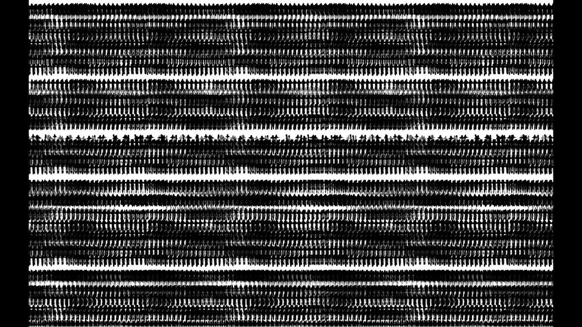  Michal ROVNER Mechanism, 2018. video projection © 2021 Michal Rovner / Artists Rights Society (ARS), New York