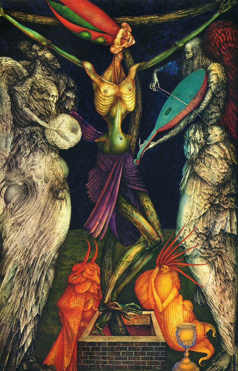 Эрнст Фукс. Распятие, 1950. Музей Эрнста Фукса, Вена.