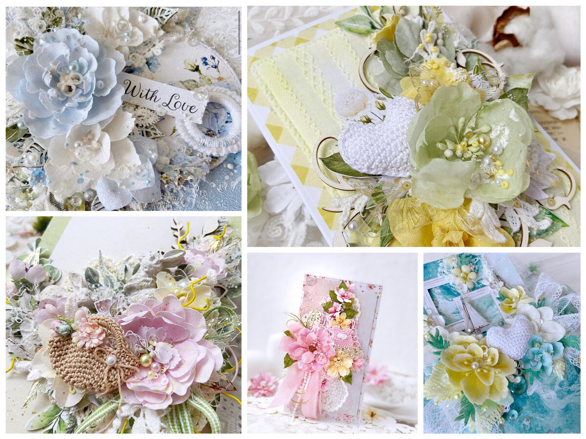 Мои работы с применением вязанного декора.