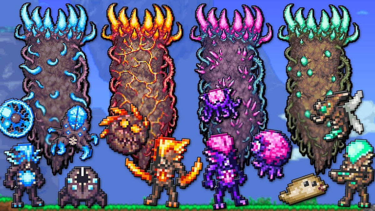 Сюжет террарии. Башни террария боссы. Небесные башни террария арт. Terraria небесные башни арт. 4 Небесные башни террария.