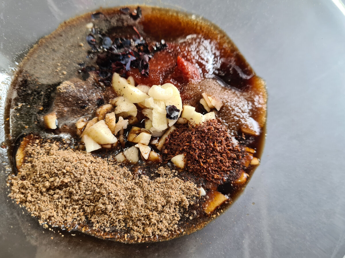 ингредиенты для маринада для шашлыка из куриной грудки "По-грузински"