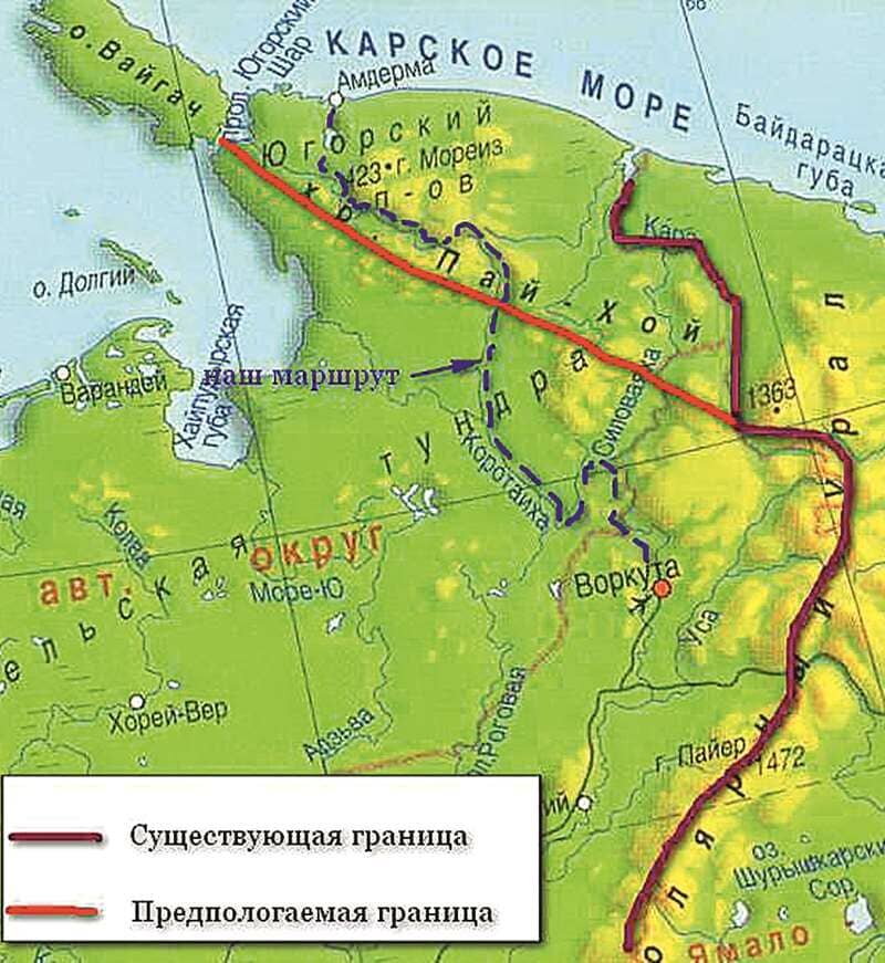 Схема границы