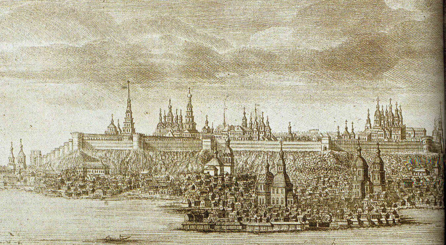 Казанский кремль XVII – XVIII века. Гравюра.