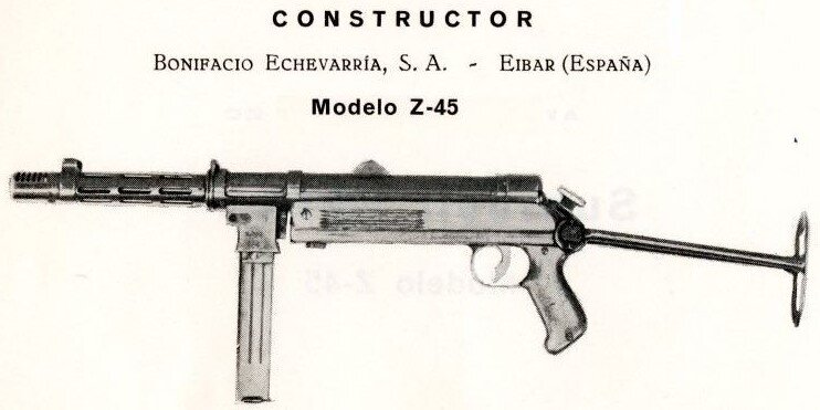 Пистолет-пулемет Z-45. Вид слева.