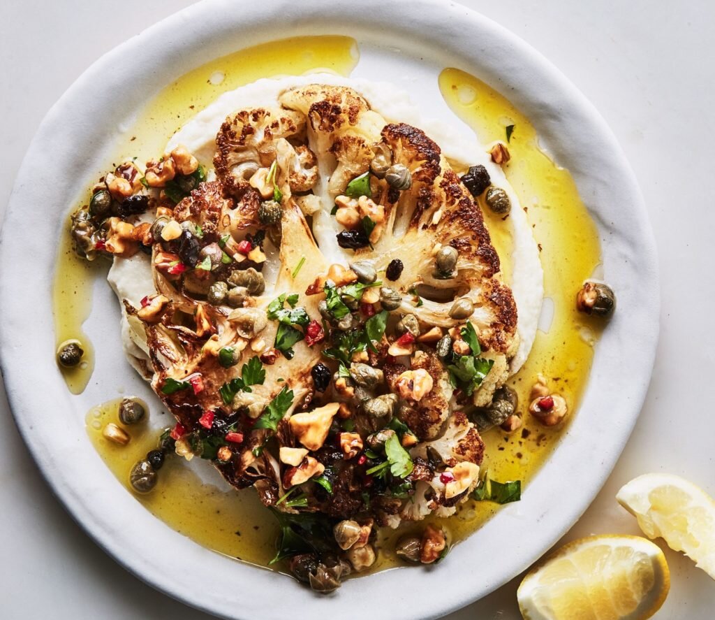 Цветная капуста с орехами