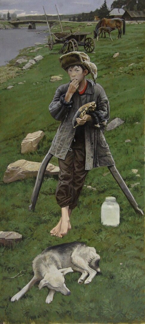   АНДРЕЙ ПОДШИВАЛОВ " КОЛЬКА" 90Х200 см. х.м. 2019год