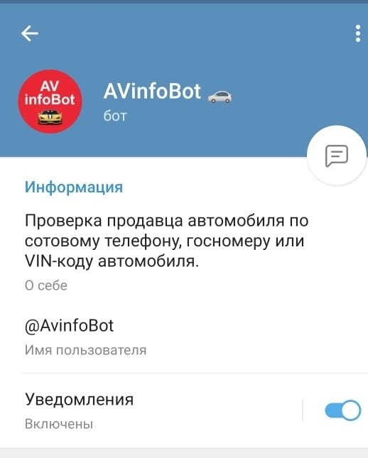 Avinfobot не работает