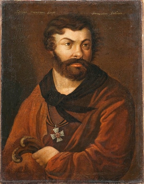 
Денис Давыдов в крестьянской одежде. Портрет работы В.Лангера